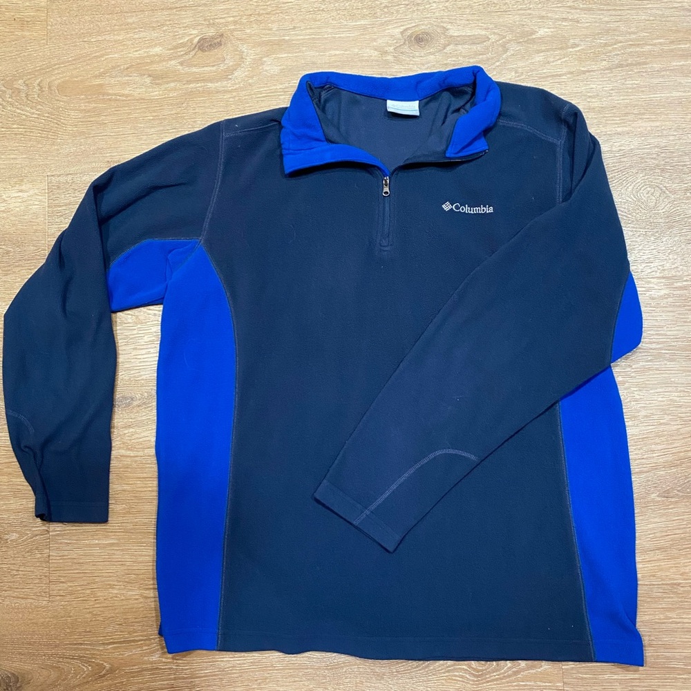 Columbia Blue and Navy Fleece Pullover